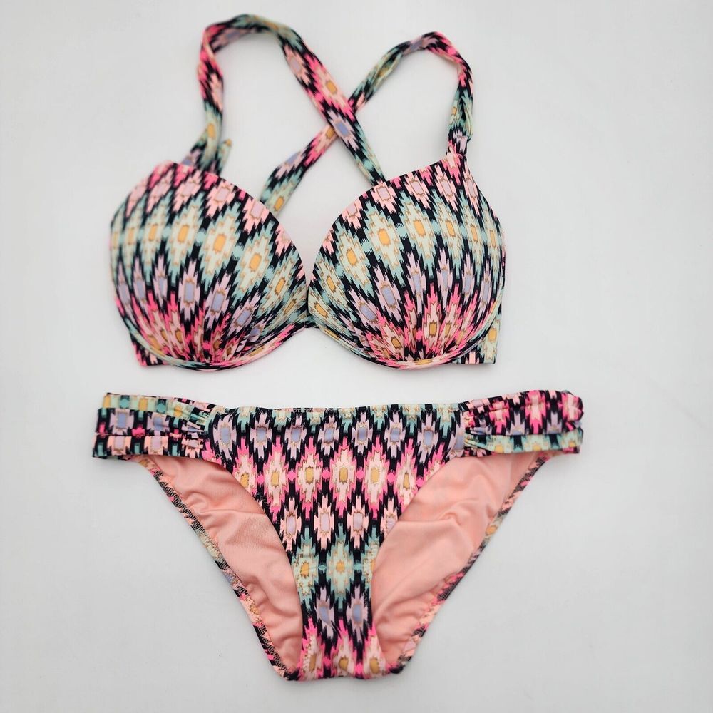 Victoria's Secret The Knockout Bikini Swimsuit Womens Small Bottoms/ Top READ